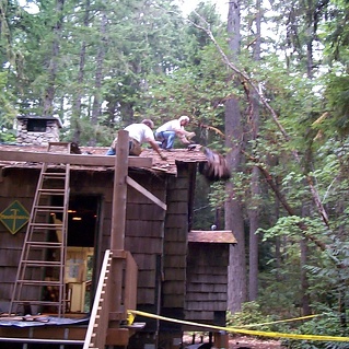 Kitsap Cabin Roof Work - August 2003