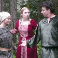 First Meeting:
Marian introduces Robin to his child
LTR: Elizabeth, Marian, Robin Hood