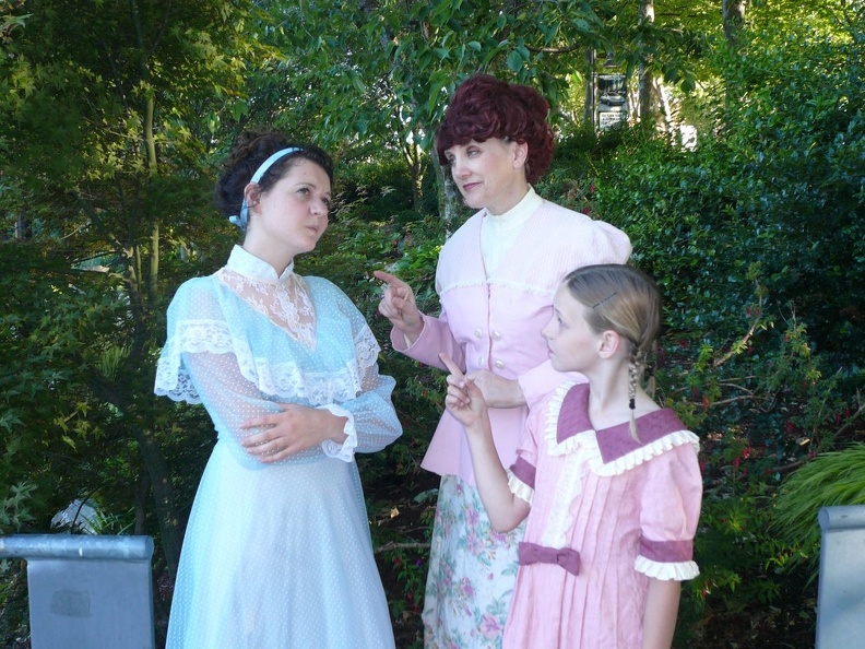 Mama (Gail Foster) and Junior (Katelyn Cooper) encourage Fran (Amy Beth Lindvall) to look for security from a man, not love.