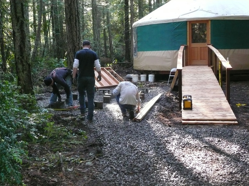 Yurt Shed being Built