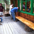 Installing the 12' bench on the Kitsap Cabin deck