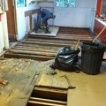     still removing old floor on one end of room