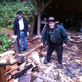 Brian and Craig working on debris pile