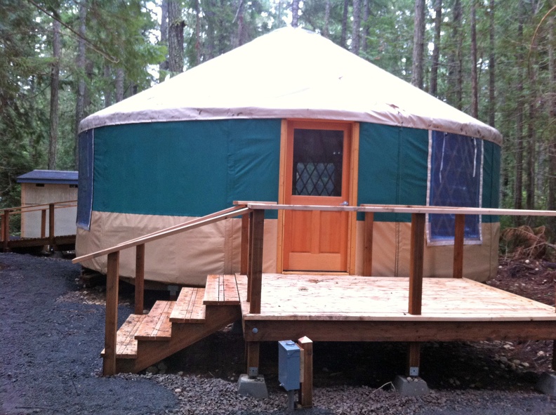 yurt and deck