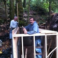     Steve and Vince starting the roof trusses