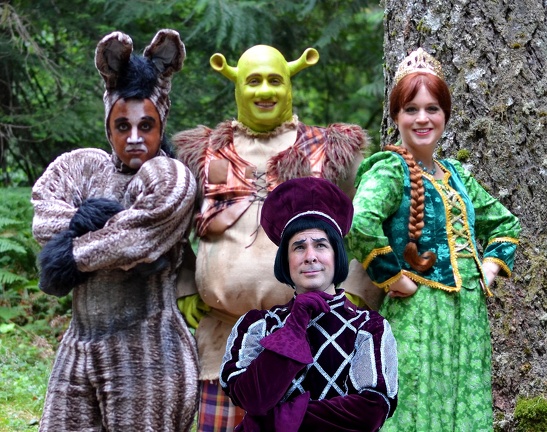Donkey, Shrek, Princess Fiona, Lord Farquaad 