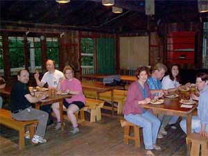 Dining in Kitsap Cabin