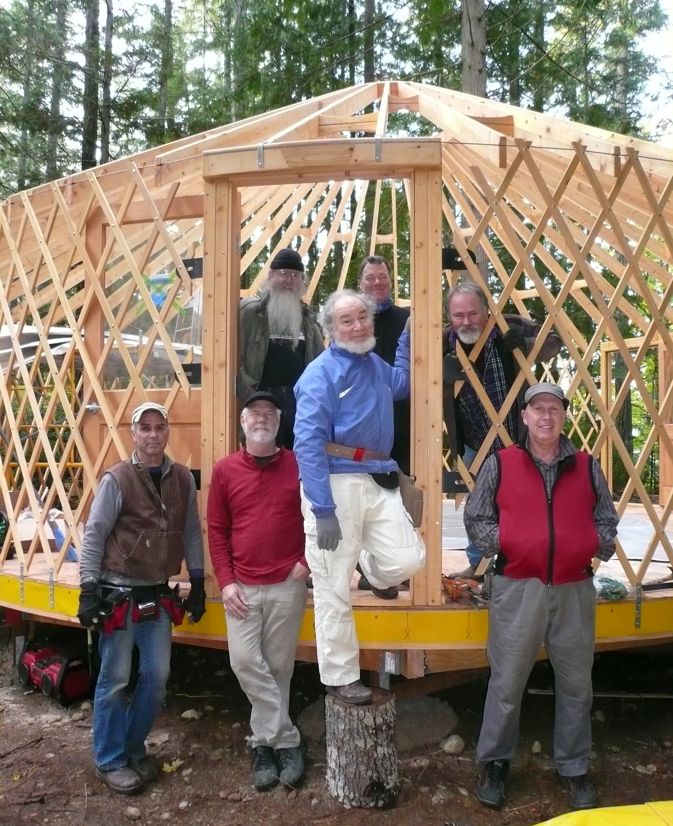 YurtCrewAfter1stDayBuild