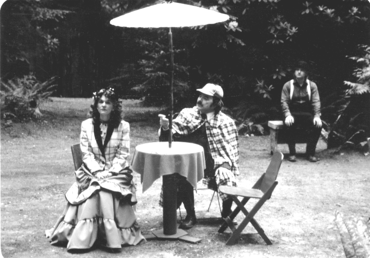Myra Fix (Marcia Harper) and her brother, Inspector Fix (David Roddey)