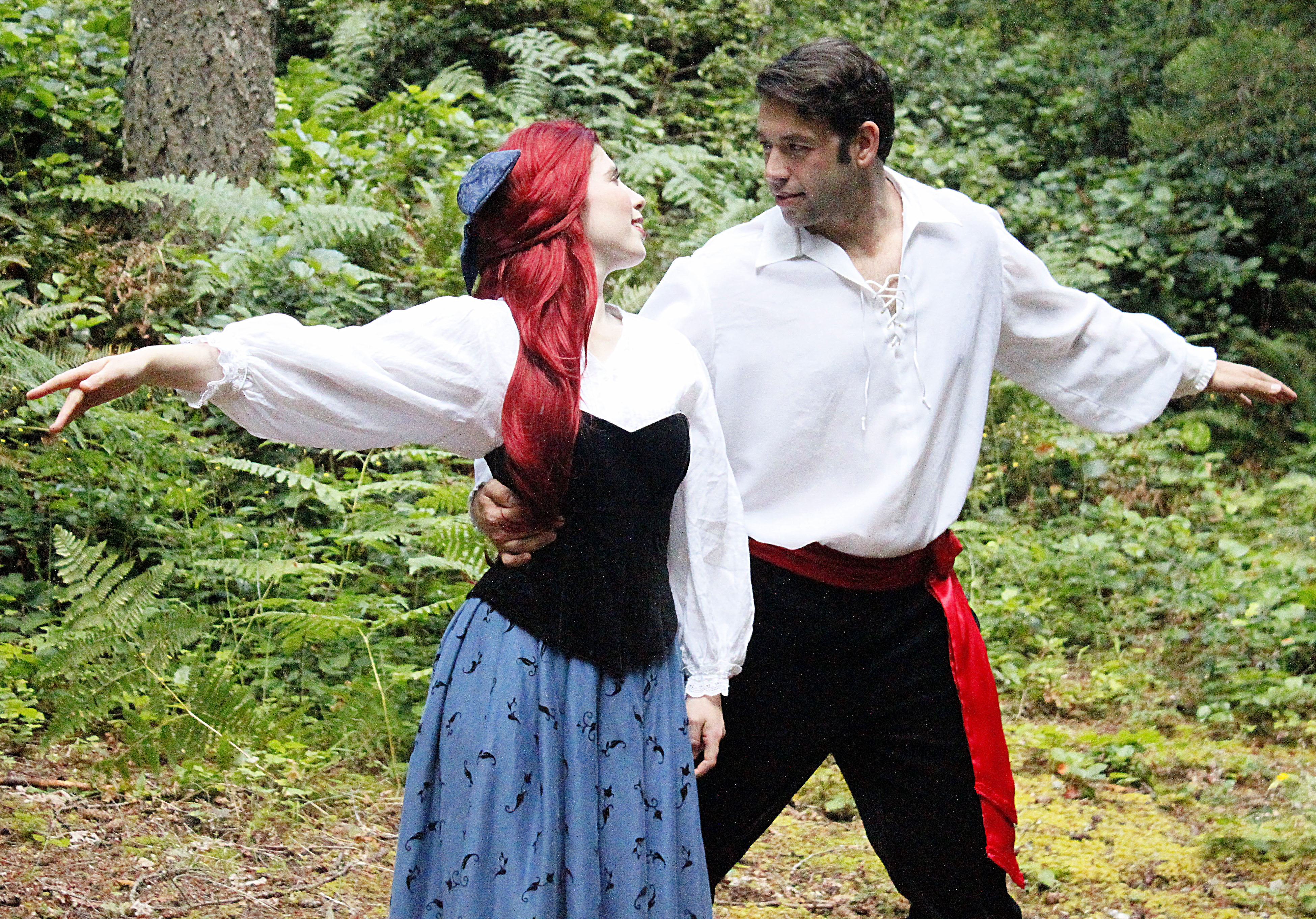 Ariel (Anna Vizzare) gets legs to dance with Prince Eric (Kori Lopreore), but it costs her the voice that attracted him in the first place. Ariel Eric dancing
