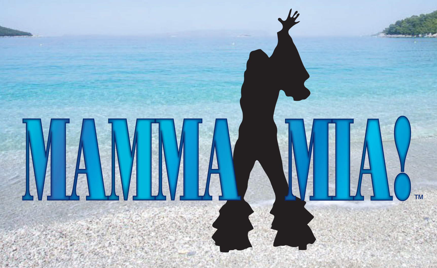 Mamma Mia logo with background